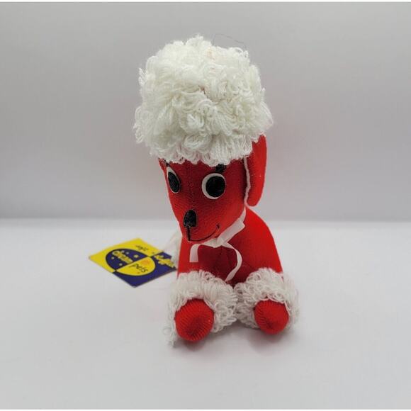 Vintage 1975 Dakin Dream Pets Red Poodle Puppy Dog Stuffed Animal Toy NOS - Picture 2 of 11